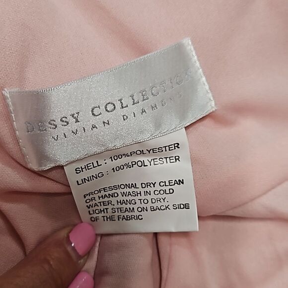 NWT Dessy Collection Desert Rose Crepe Open Back maxi Gown size 4 - Picture 10 of 14